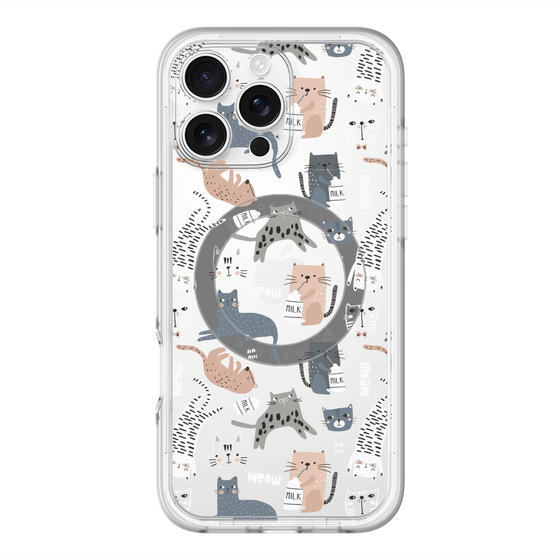 スリムプロテクションプレミアムケース with MagSafe［ Funny Cats - 05 ］