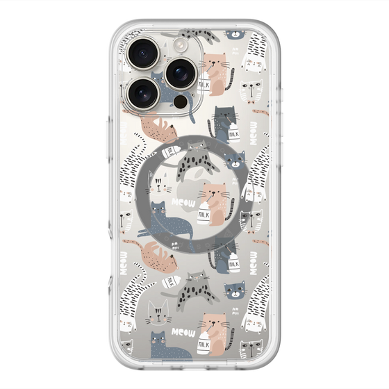 スリムプロテクションプレミアムケース with MagSafe［ Funny Cats - 05 ］