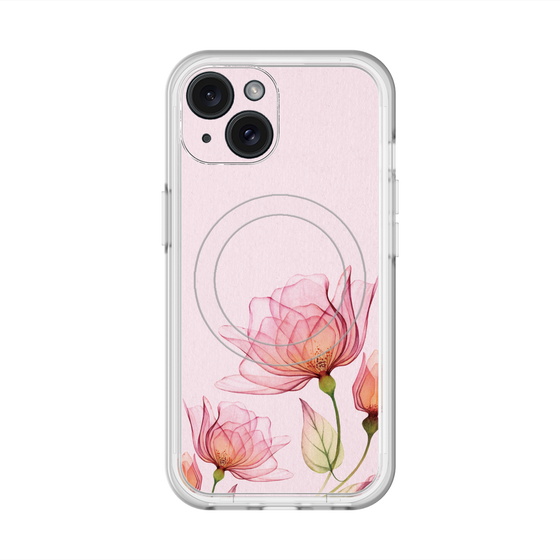 スリムプロテクションプレミアムケース with MagSafe［ Natural Flower - Pink ］