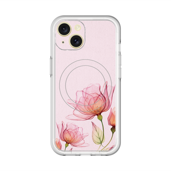 スリムプロテクションプレミアムケース with MagSafe［ Natural Flower - Pink ］