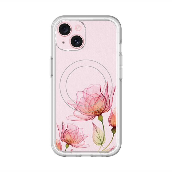 スリムプロテクションプレミアムケース with MagSafe［ Natural Flower - Pink ］