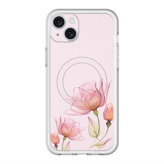 スリムプロテクションプレミアムケース with MagSafe［ Natural Flower - Pink ］