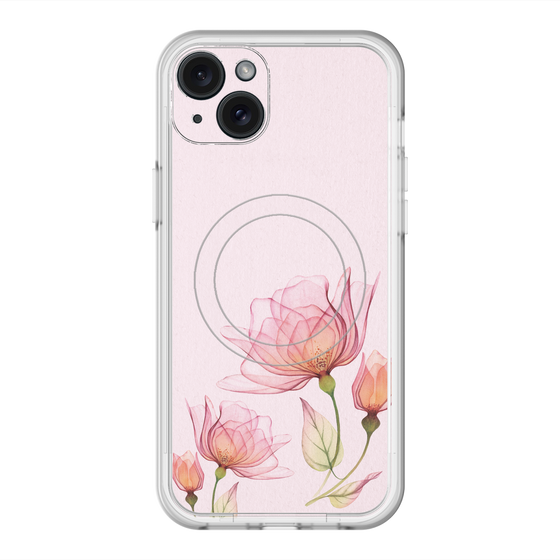 スリムプロテクションプレミアムケース with MagSafe［ Natural Flower - Pink ］