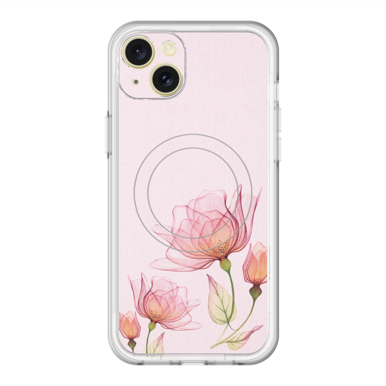 スリムプロテクションプレミアムケース with MagSafe［ Natural Flower - Pink ］