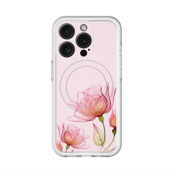 スリムプロテクションプレミアムケース with MagSafe［ Natural Flower - Pink ］