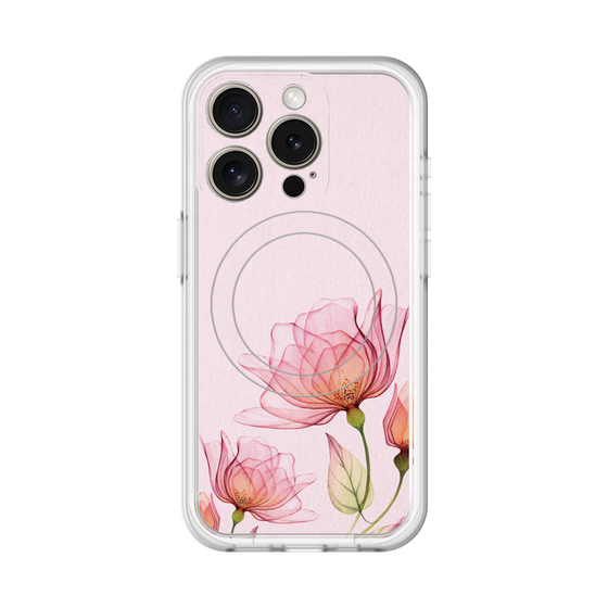 スリムプロテクションプレミアムケース with MagSafe［ Natural Flower - Pink ］