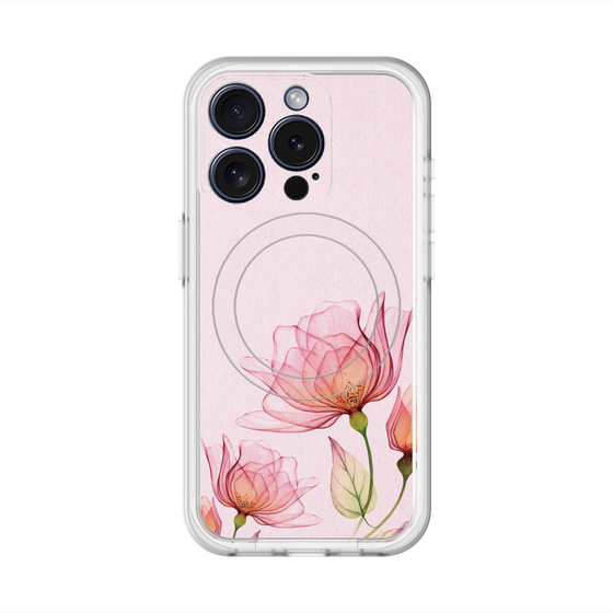 スリムプロテクションプレミアムケース with MagSafe［ Natural Flower - Pink ］