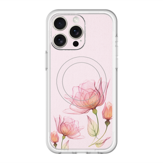 スリムプロテクションプレミアムケース with MagSafe［ Natural Flower - Pink ］