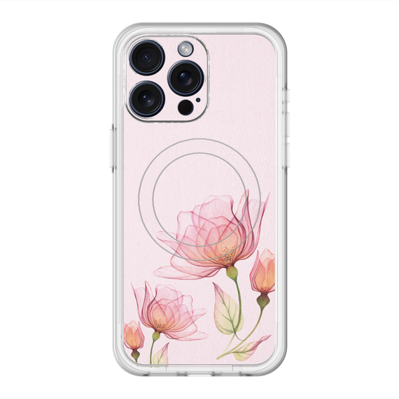 スリムプロテクションプレミアムケース with MagSafe［ Natural Flower - Pink ］