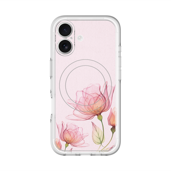 スリムプロテクションプレミアムケース with MagSafe［ Natural Flower - Pink ］