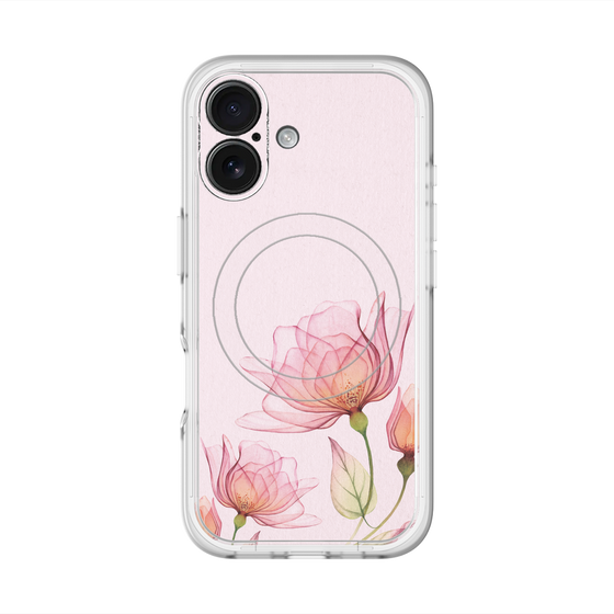 スリムプロテクションプレミアムケース with MagSafe［ Natural Flower - Pink ］