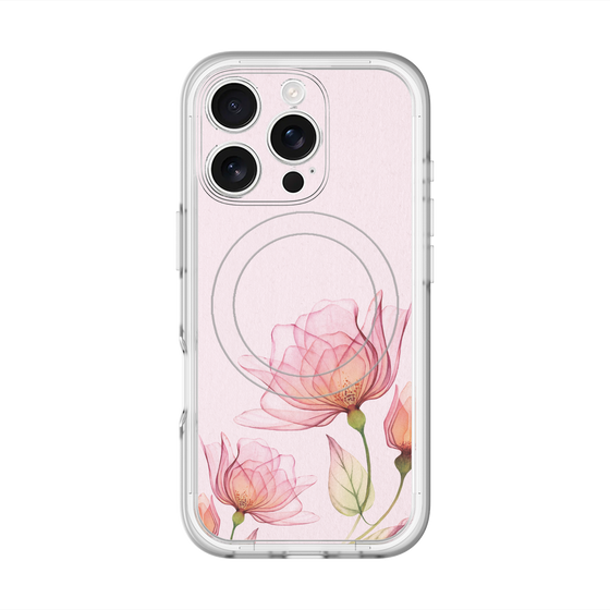 スリムプロテクションプレミアムケース with MagSafe［ Natural Flower - Pink ］