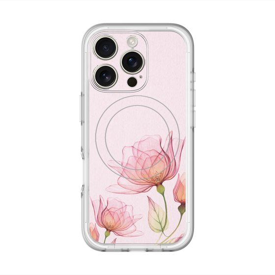 スリムプロテクションプレミアムケース with MagSafe［ Natural Flower - Pink ］