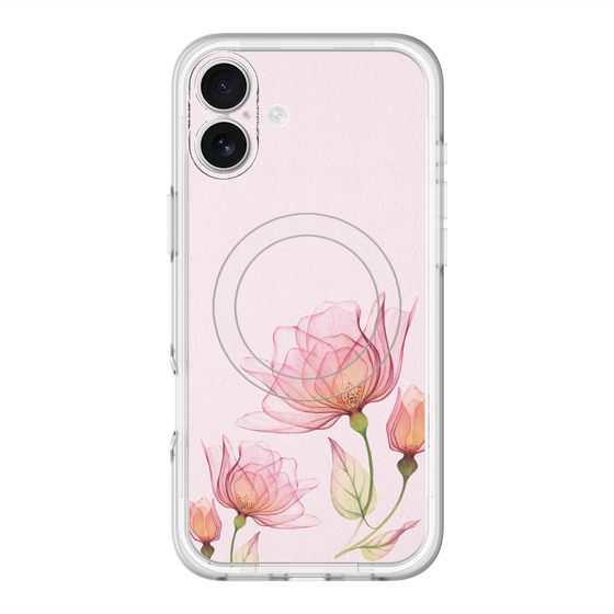 スリムプロテクションプレミアムケース with MagSafe［ Natural Flower - Pink ］