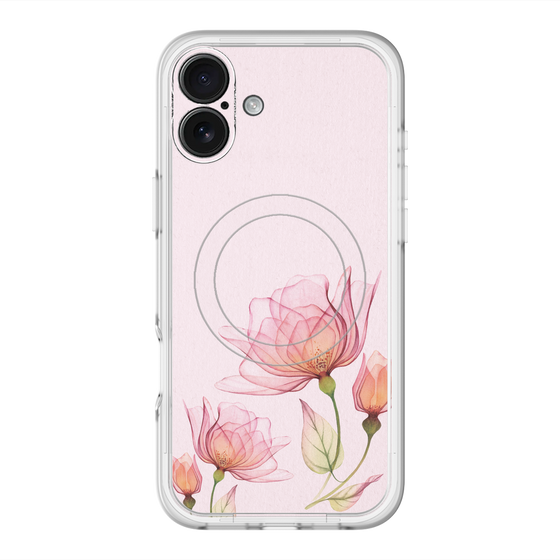 スリムプロテクションプレミアムケース with MagSafe［ Natural Flower - Pink ］