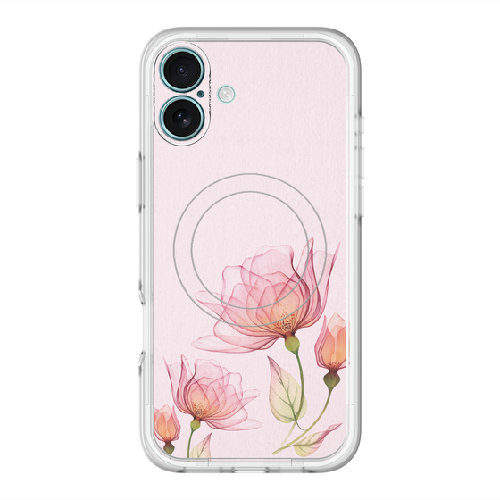 スリムプロテクションプレミアムケース with MagSafe［ Natural Flower - Pink ］