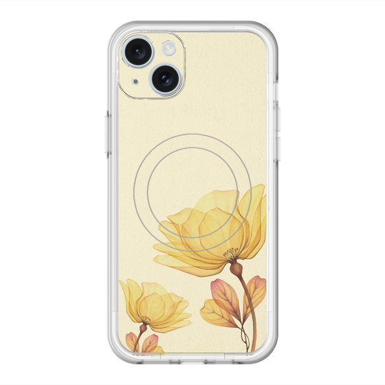 スリムプロテクションプレミアムケース with MagSafe［ Natural Flower - Yellow ］