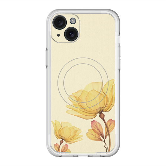スリムプロテクションプレミアムケース with MagSafe［ Natural Flower - Yellow ］