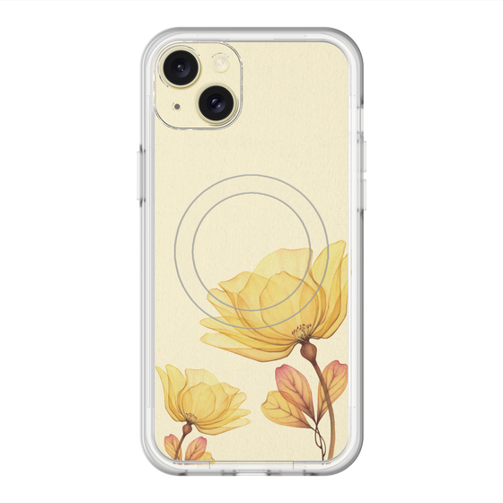 スリムプロテクションプレミアムケース with MagSafe［ Natural Flower - Yellow ］
