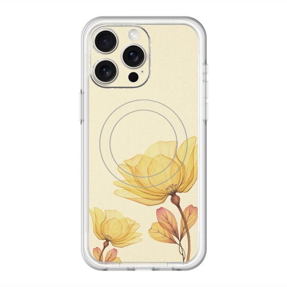 スリムプロテクションプレミアムケース with MagSafe［ Natural Flower - Yellow ］