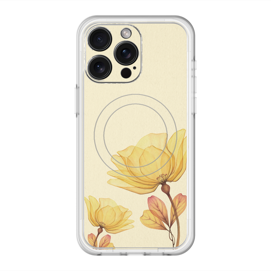 スリムプロテクションプレミアムケース with MagSafe［ Natural Flower - Yellow ］