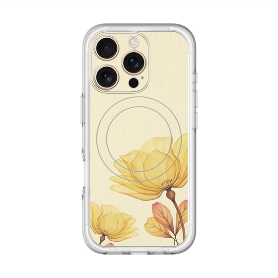 スリムプロテクションプレミアムケース with MagSafe［ Natural Flower - Yellow ］