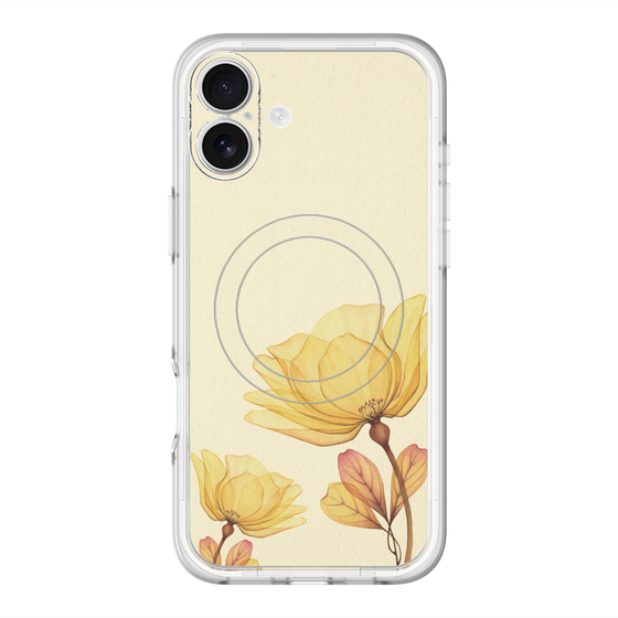 スリムプロテクションプレミアムケース with MagSafe［ Natural Flower - Yellow ］