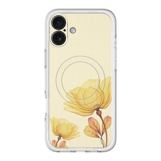 スリムプロテクションプレミアムケース with MagSafe［ Natural Flower - Yellow ］