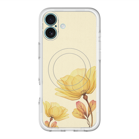 スリムプロテクションプレミアムケース with MagSafe［ Natural Flower - Yellow ］