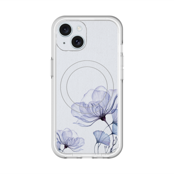 スリムプロテクションプレミアムケース with MagSafe［ Natural Flower - blue ］