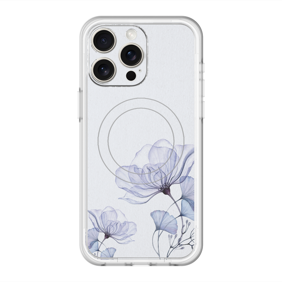 スリムプロテクションプレミアムケース with MagSafe［ Natural Flower - blue ］