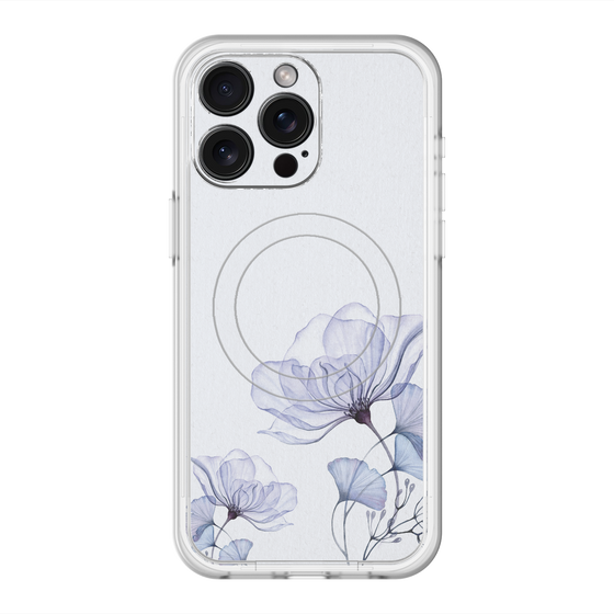 スリムプロテクションプレミアムケース with MagSafe［ Natural Flower - blue ］