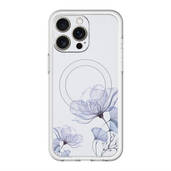 スリムプロテクションプレミアムケース with MagSafe［ Natural Flower - blue ］