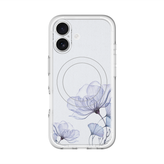 スリムプロテクションプレミアムケース with MagSafe［ Natural Flower - blue ］