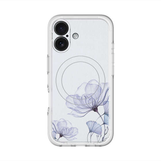 スリムプロテクションプレミアムケース with MagSafe［ Natural Flower - blue ］