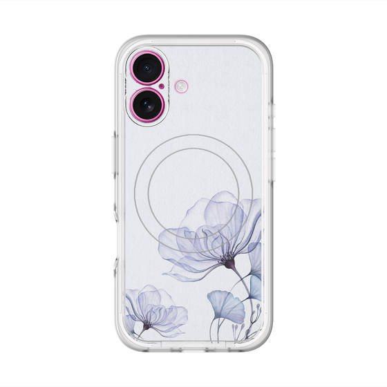 スリムプロテクションプレミアムケース with MagSafe［ Natural Flower - blue ］
