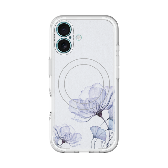 スリムプロテクションプレミアムケース with MagSafe［ Natural Flower - blue ］