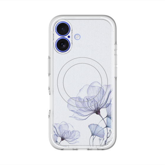 スリムプロテクションプレミアムケース with MagSafe［ Natural Flower - blue ］