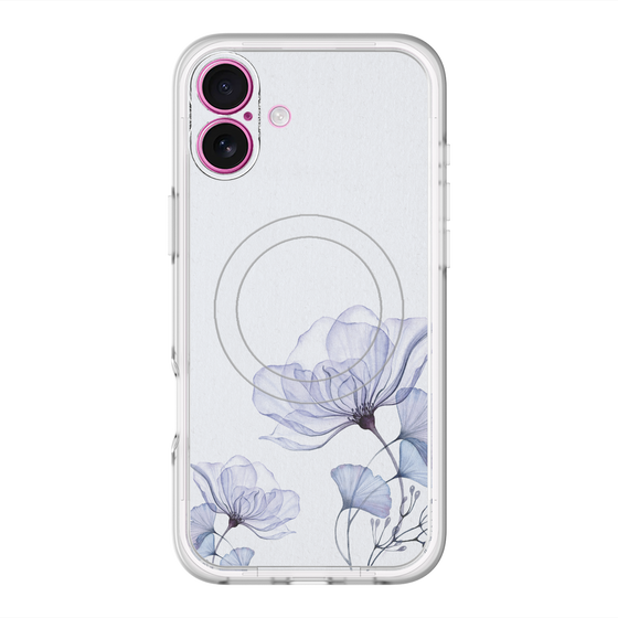 スリムプロテクションプレミアムケース with MagSafe［ Natural Flower - blue ］