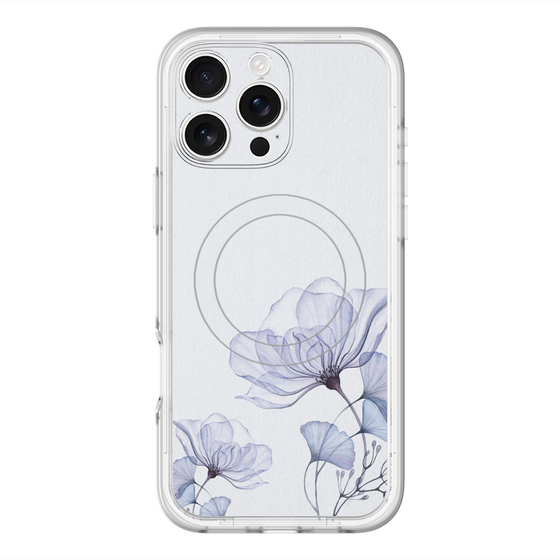 スリムプロテクションプレミアムケース with MagSafe［ Natural Flower - blue ］