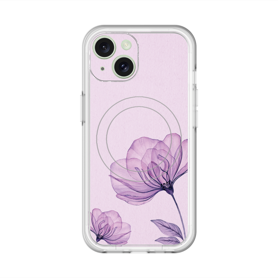 スリムプロテクションプレミアムケース with MagSafe［ Natural Flower - Purple ］