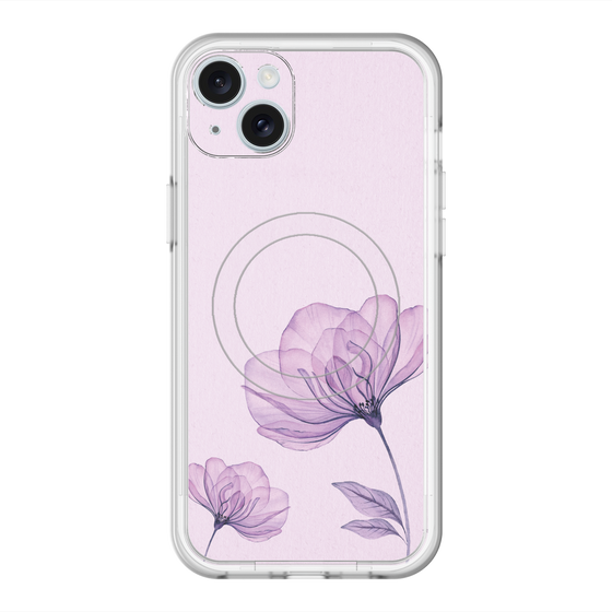 スリムプロテクションプレミアムケース with MagSafe［ Natural Flower - Purple ］