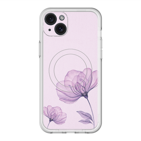 スリムプロテクションプレミアムケース with MagSafe［ Natural Flower - Purple ］