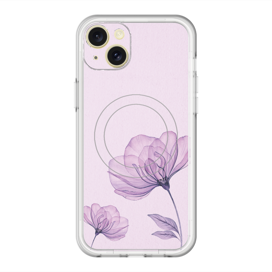 スリムプロテクションプレミアムケース with MagSafe［ Natural Flower - Purple ］