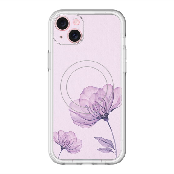 スリムプロテクションプレミアムケース with MagSafe［ Natural Flower - Purple ］
