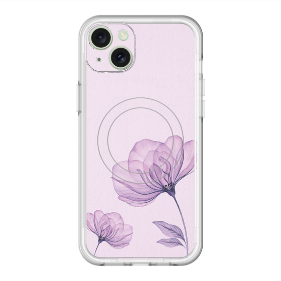 スリムプロテクションプレミアムケース with MagSafe［ Natural Flower - Purple ］