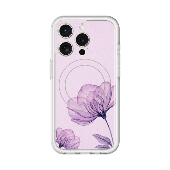 スリムプロテクションプレミアムケース with MagSafe［ Natural Flower - Purple ］