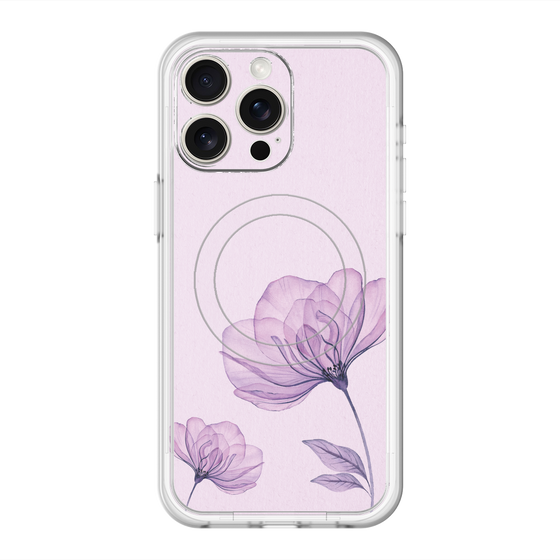 スリムプロテクションプレミアムケース with MagSafe［ Natural Flower - Purple ］