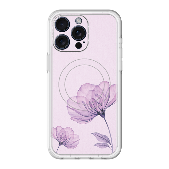 スリムプロテクションプレミアムケース with MagSafe［ Natural Flower - Purple ］