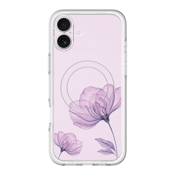 スリムプロテクションプレミアムケース with MagSafe［ Natural Flower - Purple ］